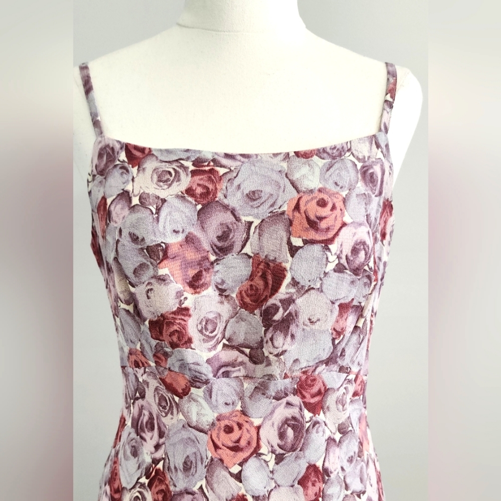 PRINCIPLES Vintage Women Long Maxi Dress Size 12 Purple Sleeveless Zip Lined - Picture 2 of 12